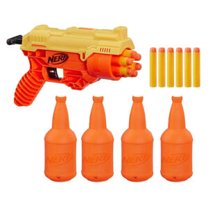 NERF Alpha Strike Cobra RC-6 Targeting Set, 17 Pieces, 1 Blaster, 6-Dart Blasting, 4 Half-Targets, 12 Darts